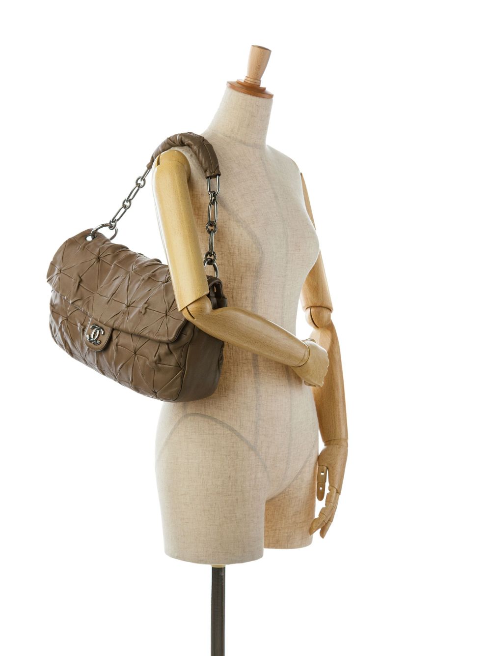 CHANEL 2008-2009 Jumbo Quilted Lambskin Origami Soft Squares Flap shoulder bag Women