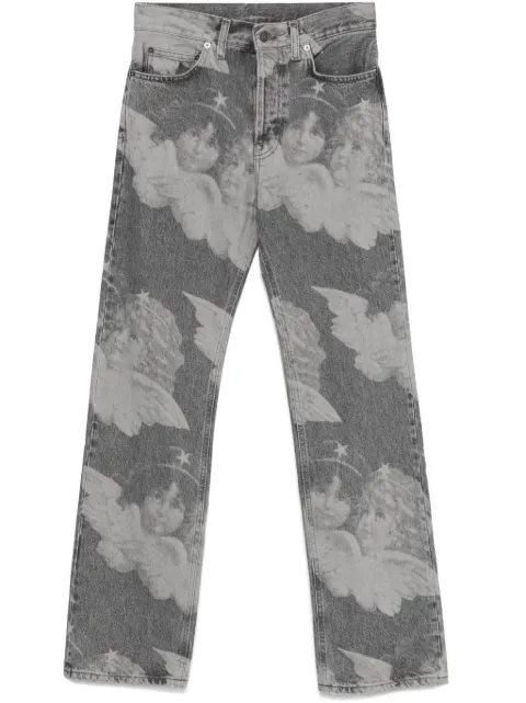 Fiorucci jeans rectos con ángeles estampados