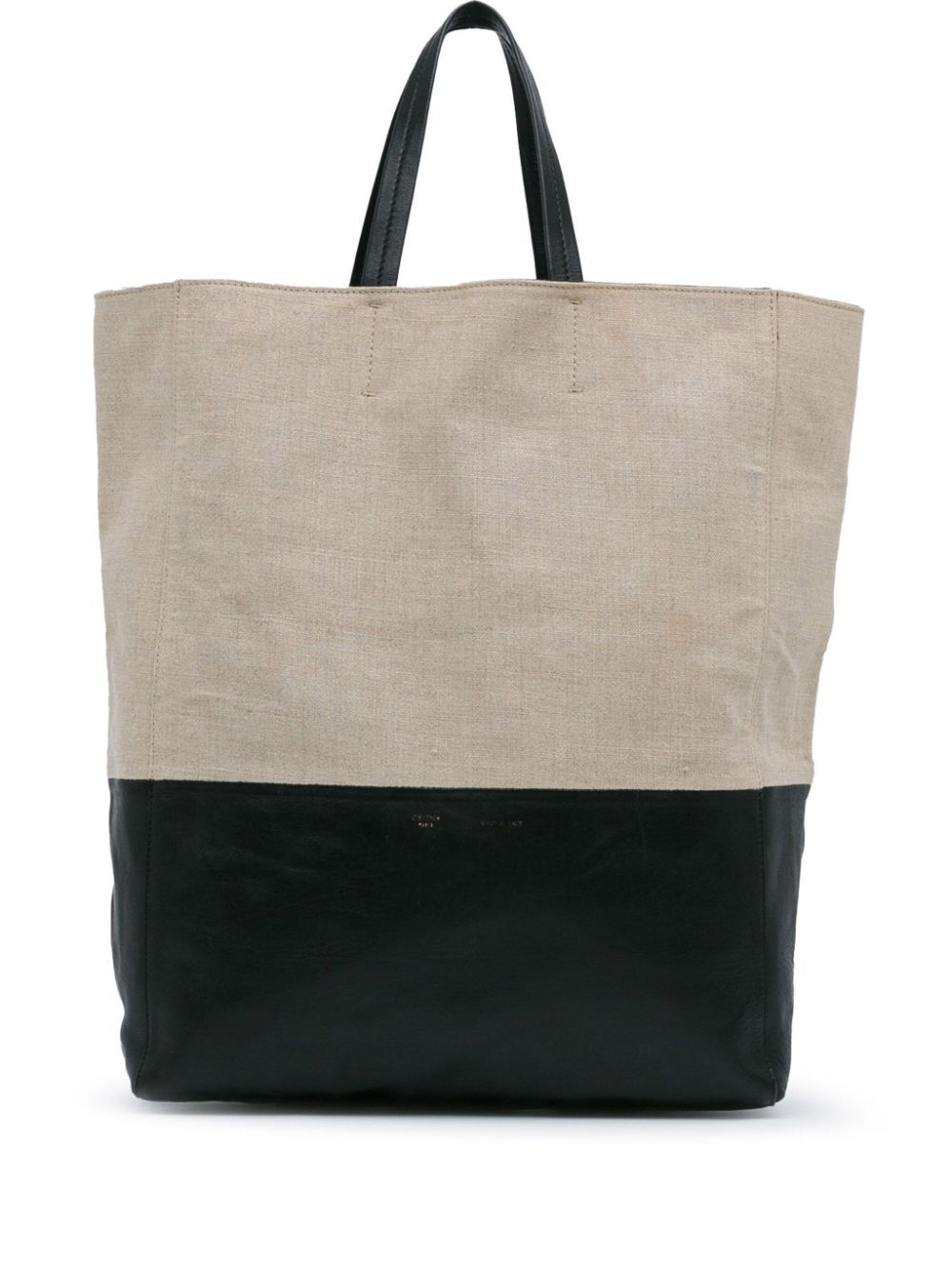 20th Century Bicolor Leather Vertical Cabas tote bag