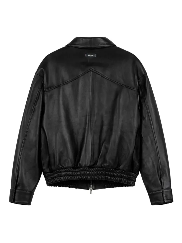 ジャケット・アウター REVERSIBLE FAKE LEATHER JACKET ROUGH. Reversible Leather Jacket | Black | FARFETCH JO