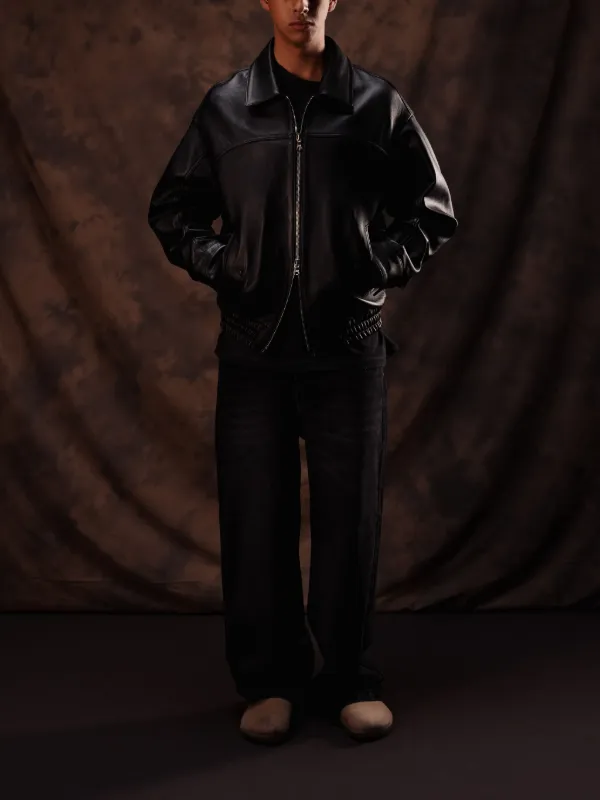ジャケット・アウター REVERSIBLE FAKE LEATHER JACKET ROUGH. Reversible Leather Jacket | Black | FARFETCH JO