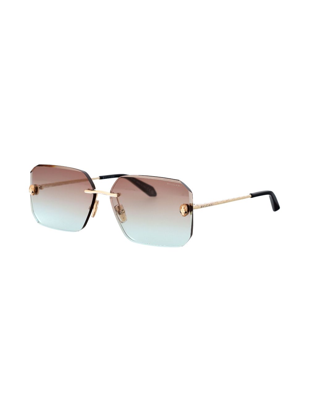 Bvlgari rimless square-frame sunglasses - Goud