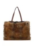 Niccolò Pasqualetti faux-fur tote bag - Brown