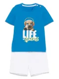 Lapin House jersey-texture shorts sets - White