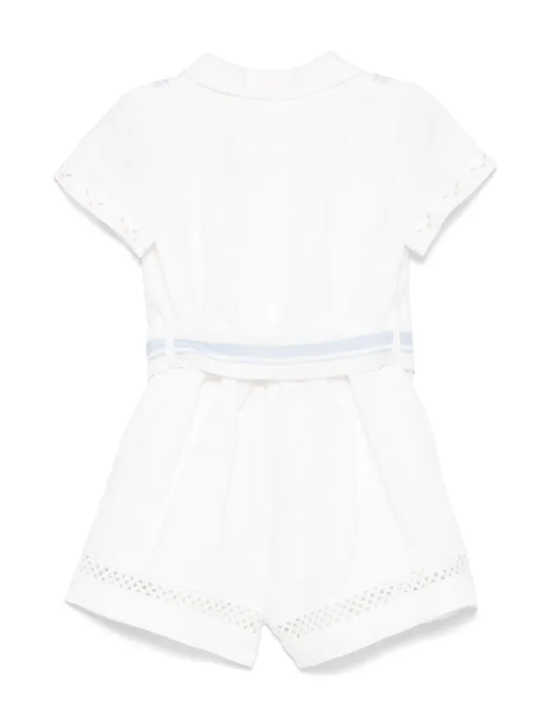 Lapin House floral-embroidery Playsuit White FARFETCH GE