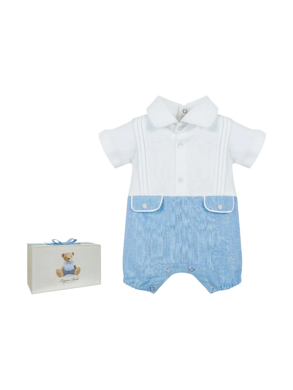 Lapin House Romper met bretels detail Wit