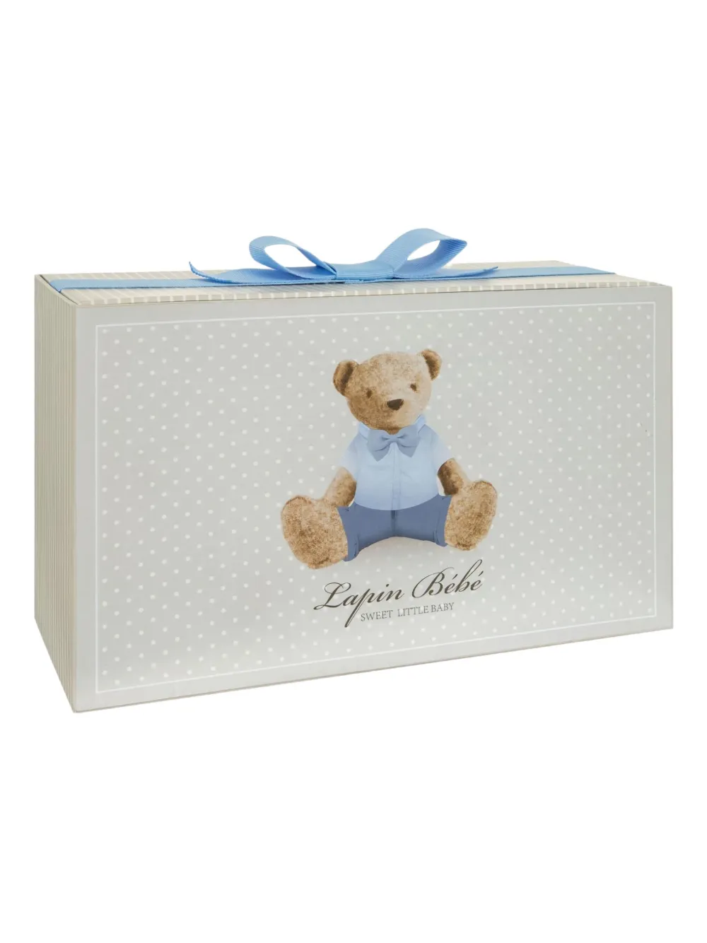 Lapin House Striped-pattern Romper In Blue