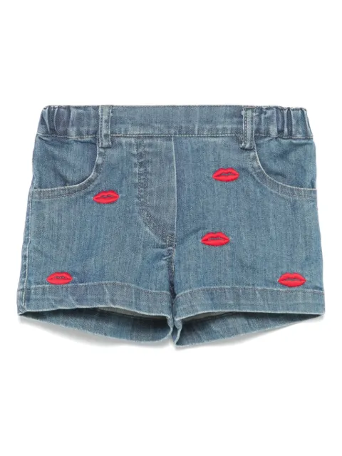 Lapin House shorts con labios bordados