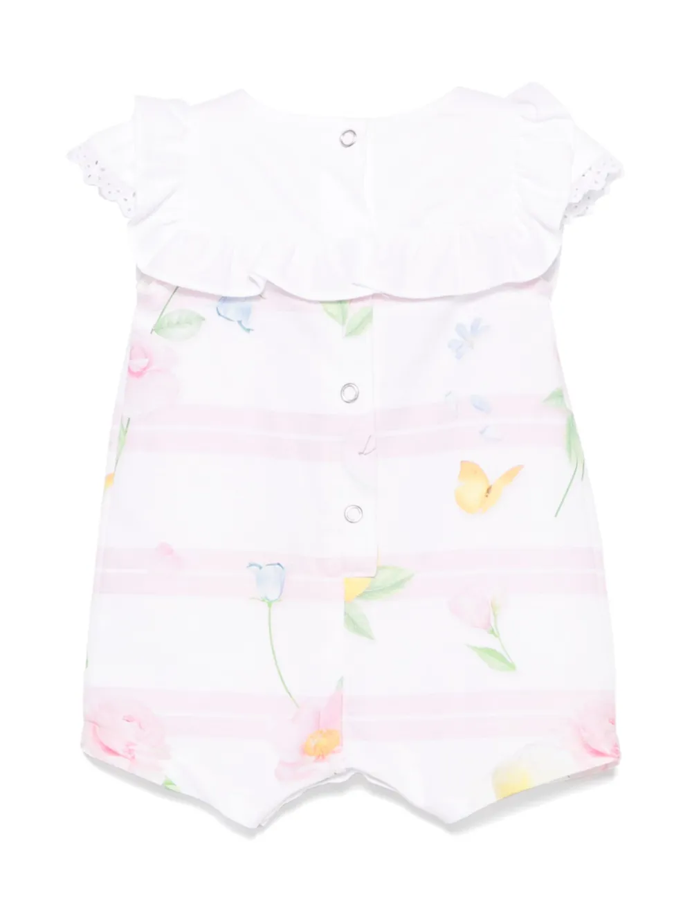 Lapin House Romper met bloemenprint - Wit