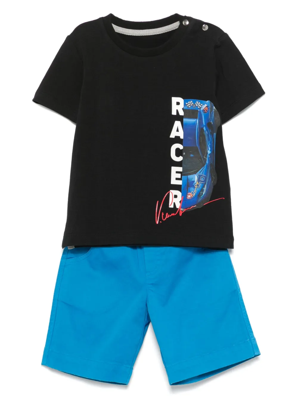 Lapin House gabardine-weave shorts set | Blue | Image 1
