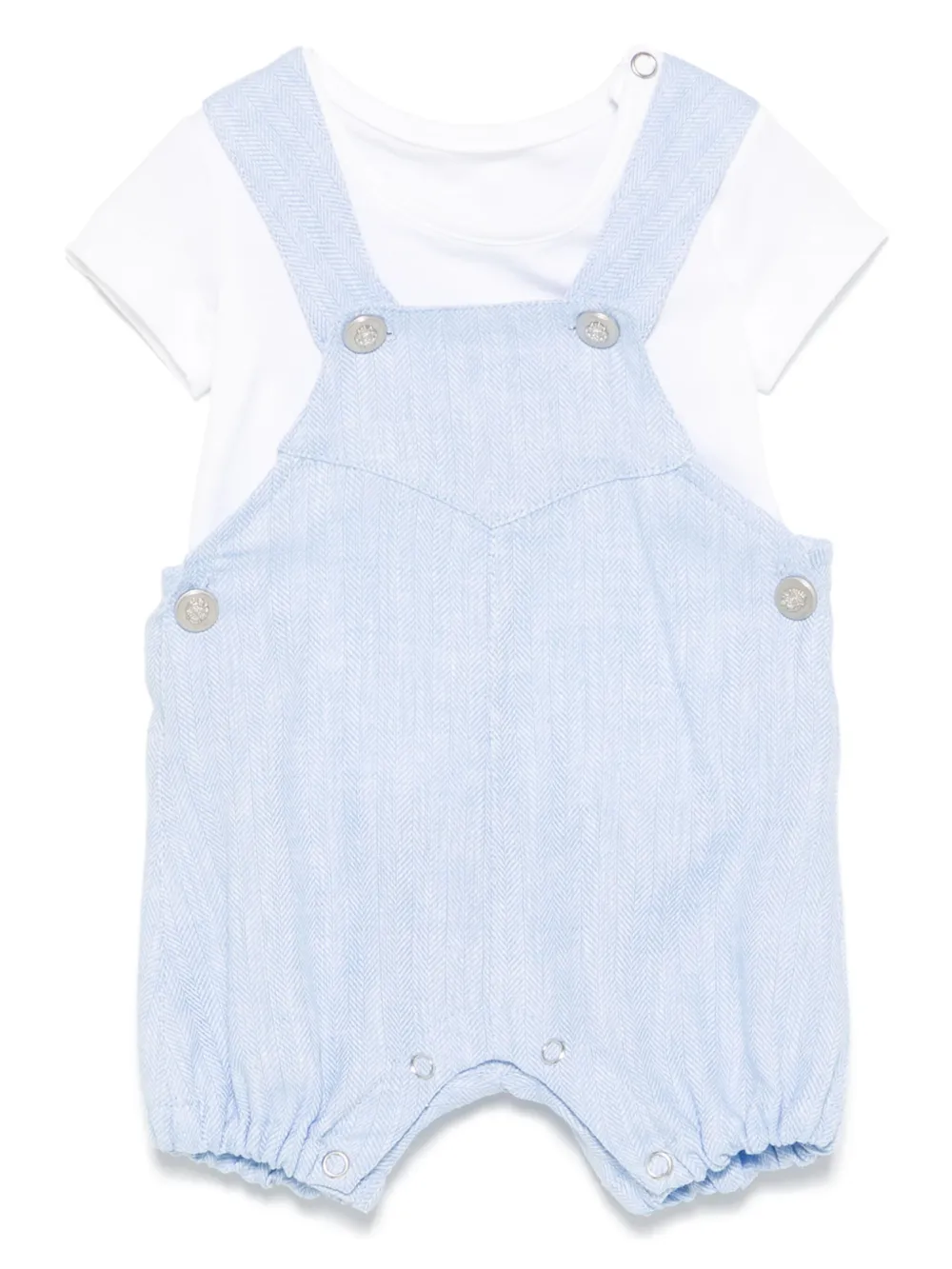 Lapin House Romper met visgraatpatroon Blauw