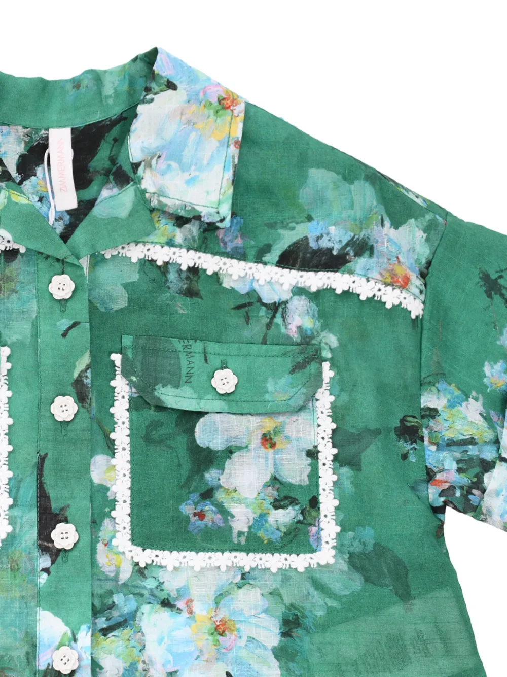 ZIMMERMANN Kids Everley shirt Groen