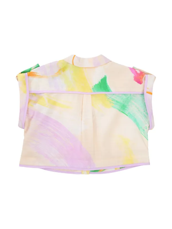 ZIMMERMANN Kids Everley Shirt Neutrals FARFETCH AU