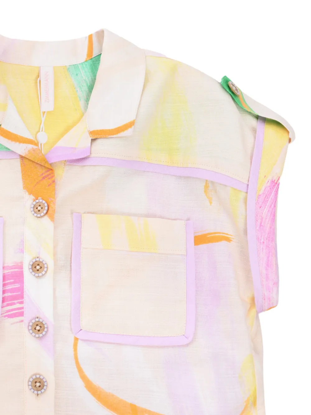 ZIMMERMANN Kids Everley shirt Beige