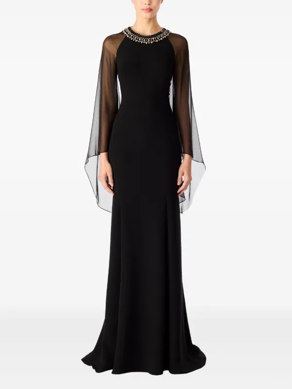 Jenny Packham Charma Maxi Dress | Black | FARFETCH