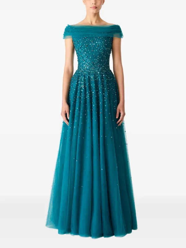 Jenny Packham Bee Gown | Blue | FARFETCH JO