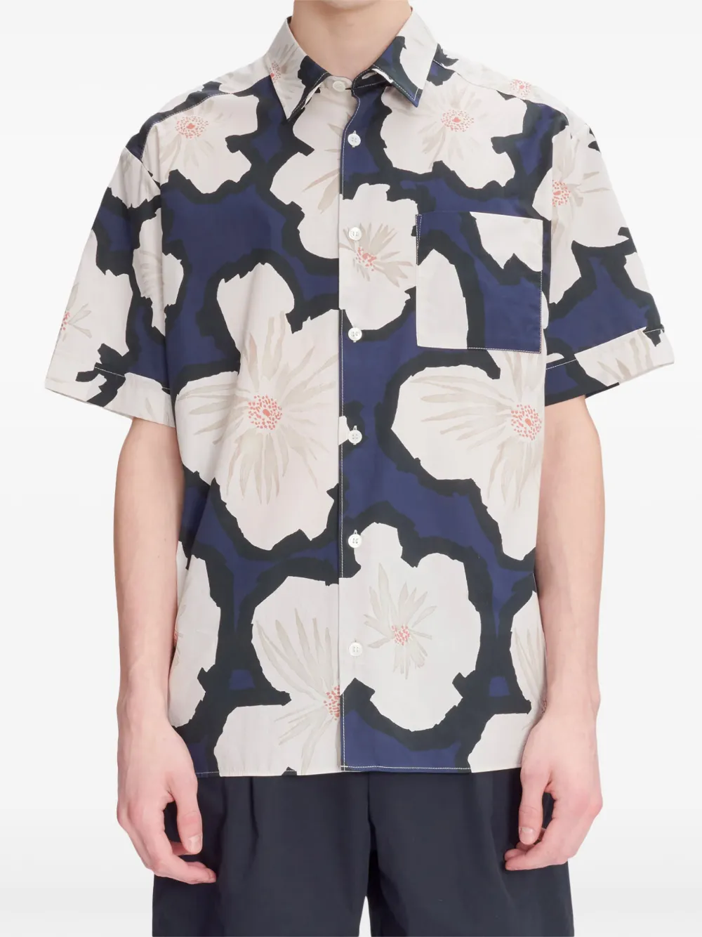 A.P.C. Overhemd met bloemenprint - Blauw
