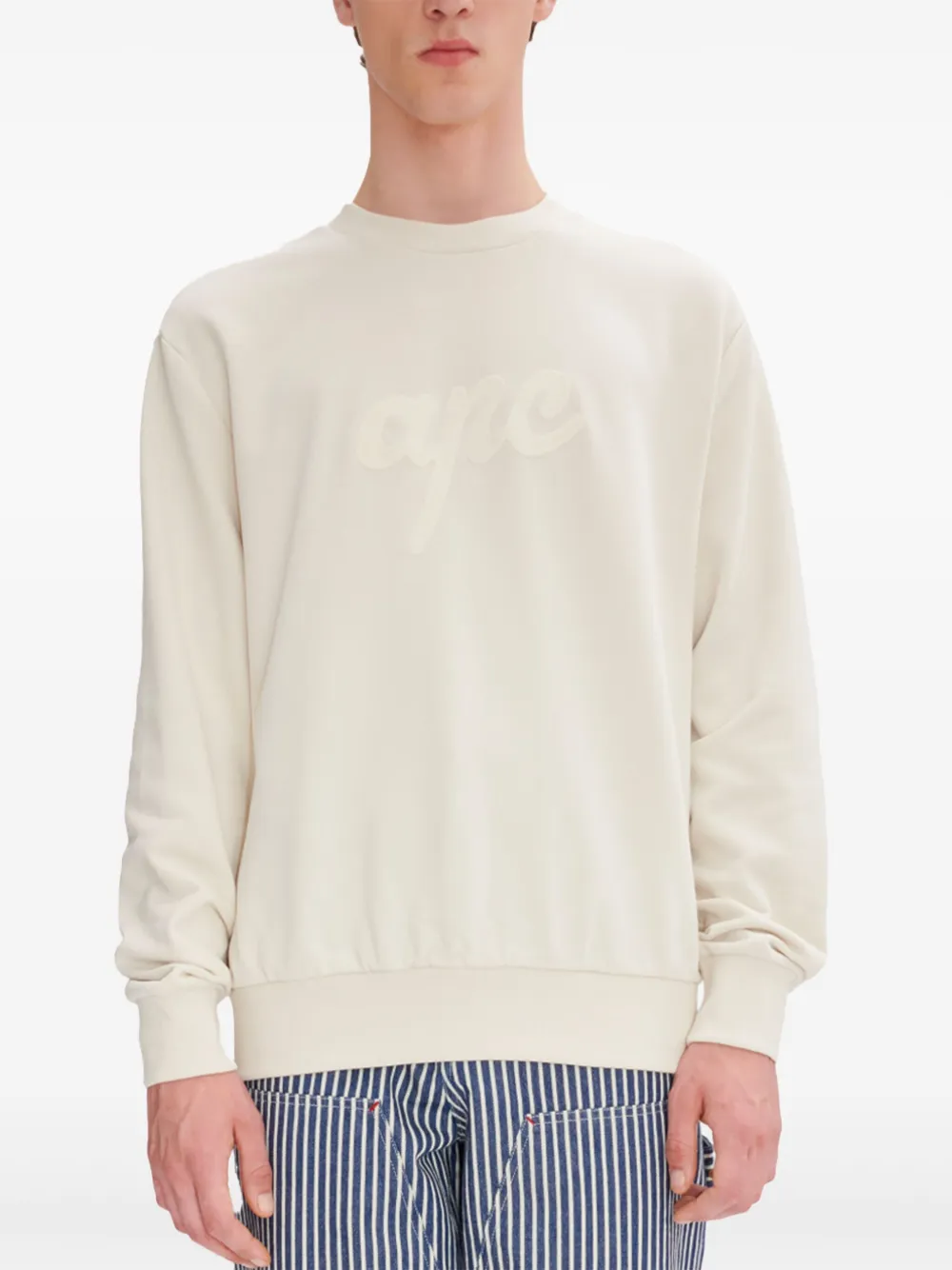 A.P.C. logo-print sweatshirt - Beige