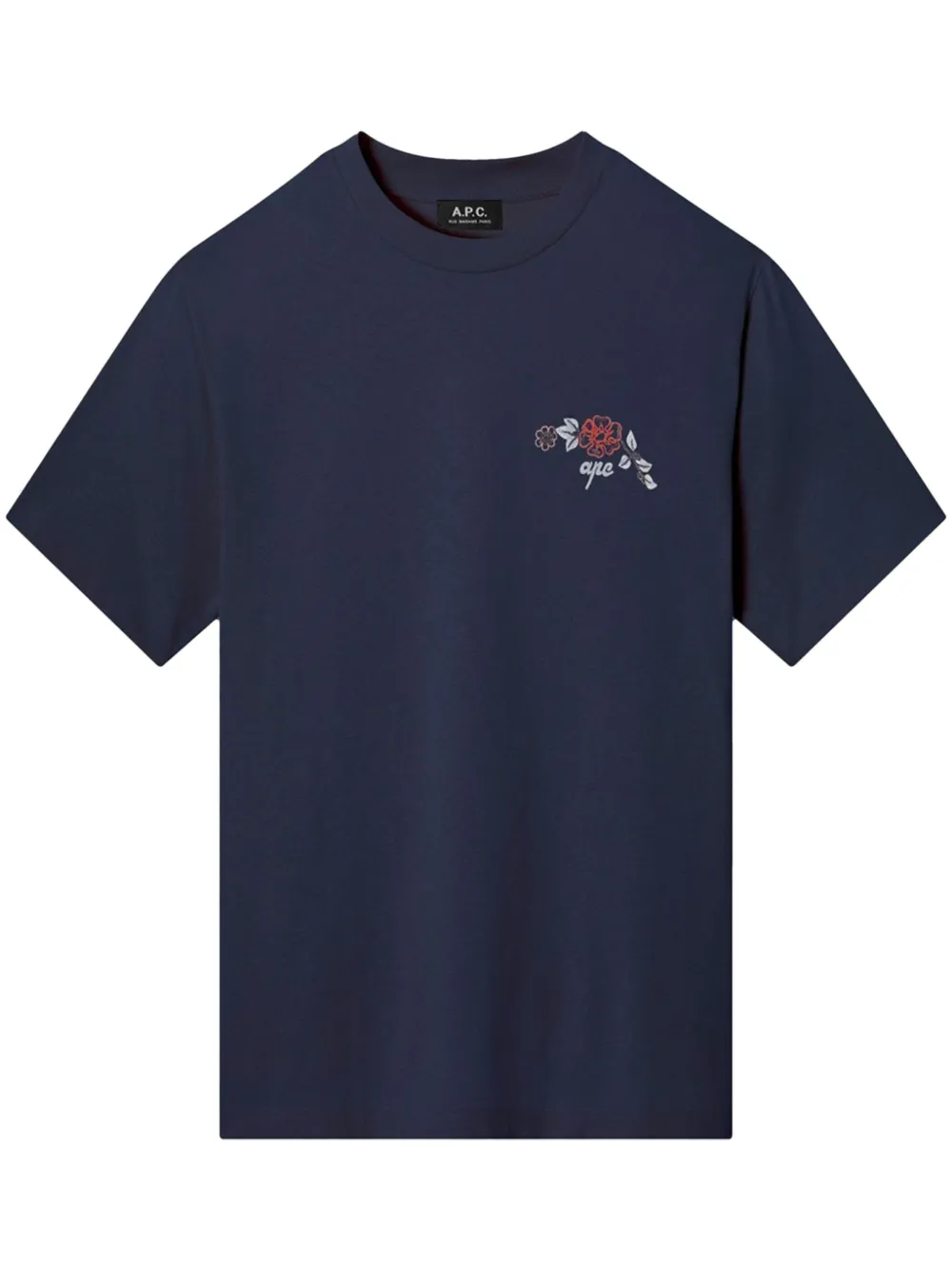 A.P.C. T-shirt met logoprint Blauw