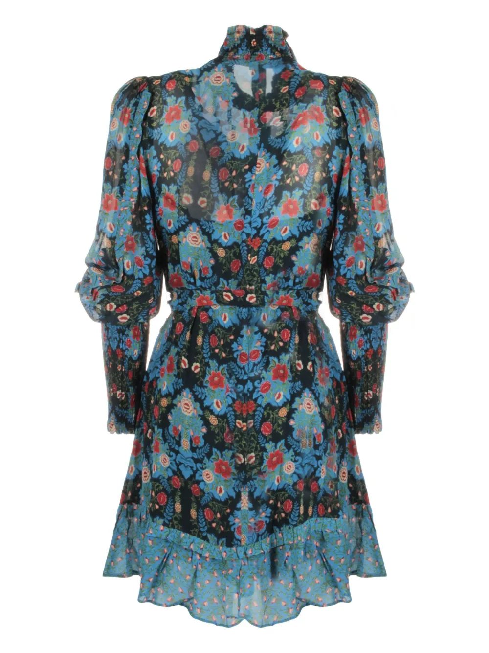 FARM Rio Arabesque midi-jurk - Blauw