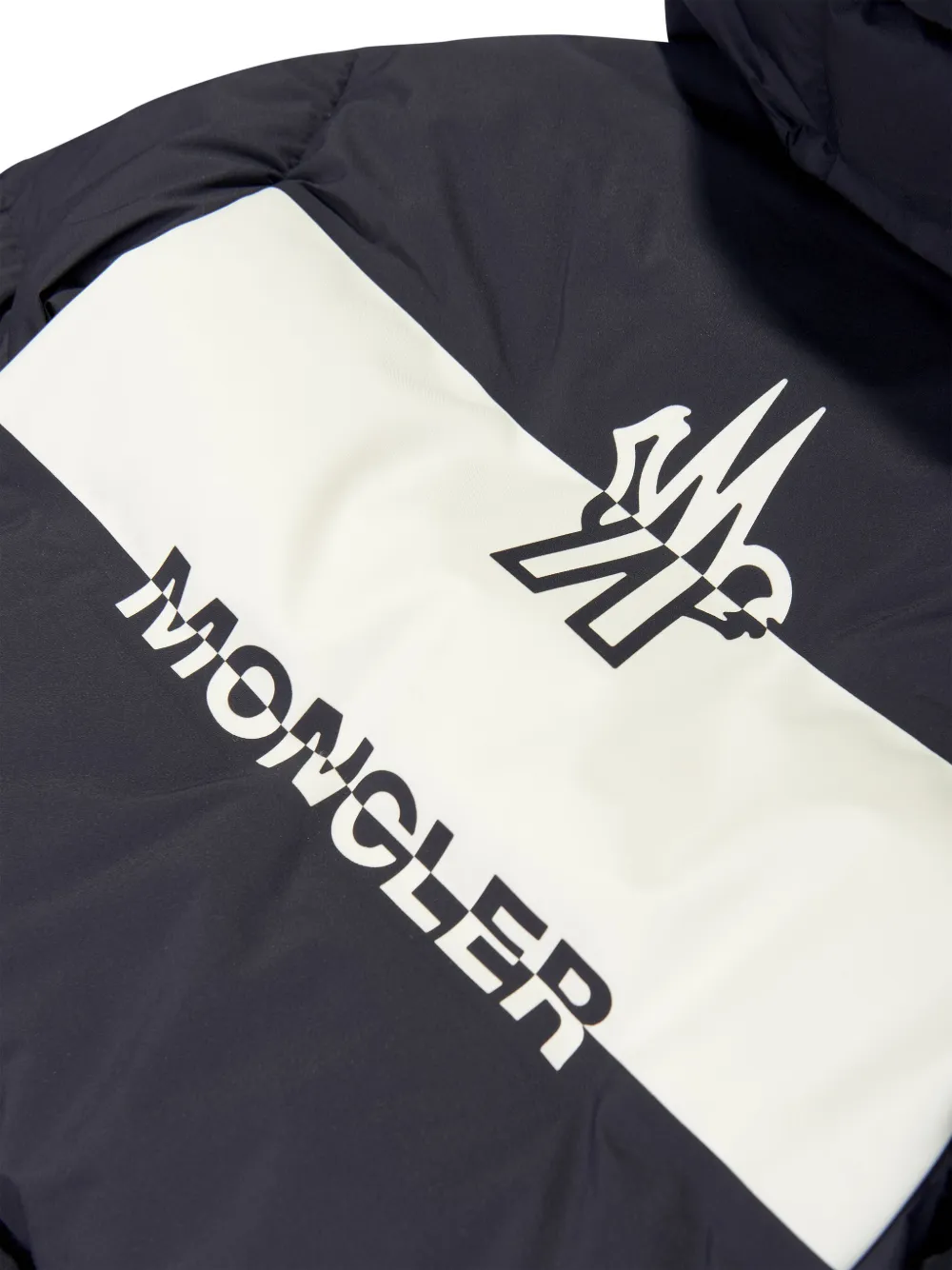 Moncler Enfant Donsjack met logoprint Blauw