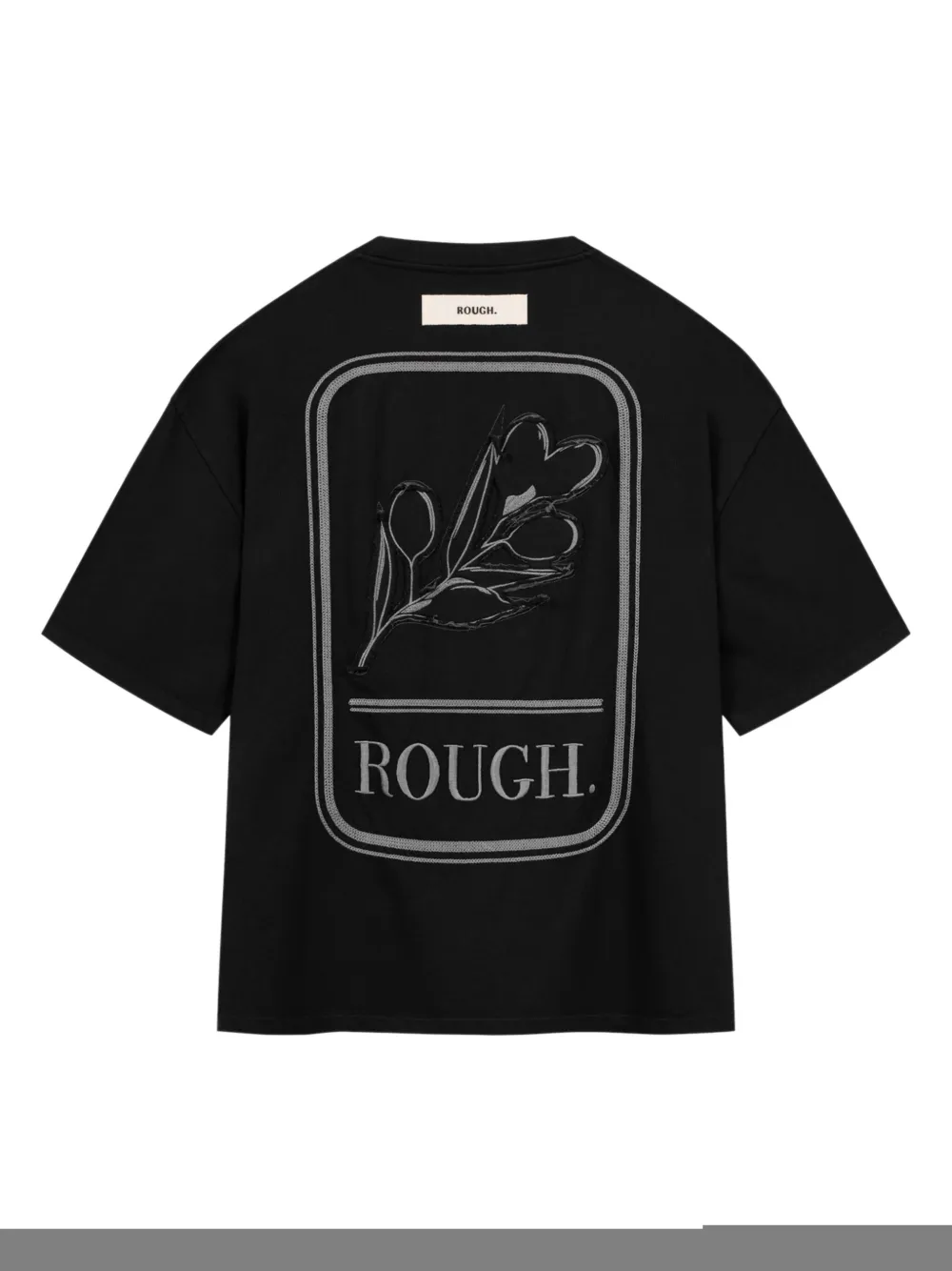 ROUGH. Olive Emblem T-shirt - Zwart