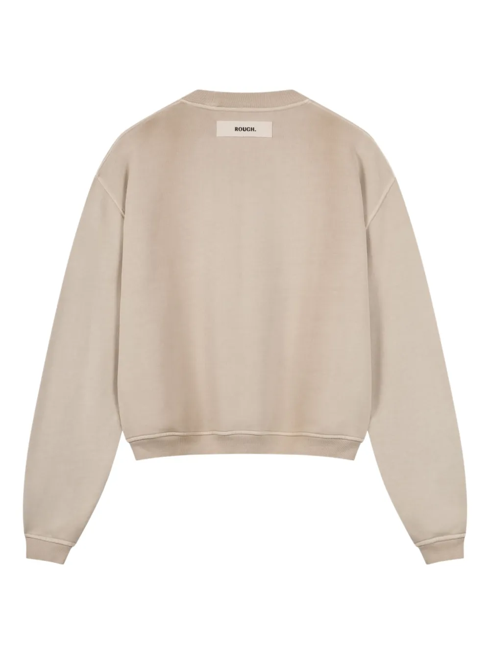 ROUGH. Sweater met logoprint - Beige