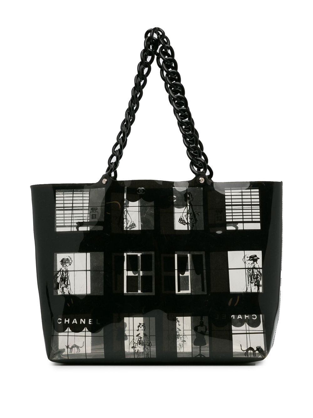 CHANEL 2003-2004 Vinyl Coco Window tote bag Women