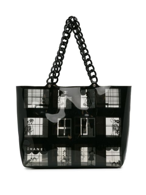 Affordable HOT SALE CHANEL 2003-2004 Vinyl Coco Window tote bag Women