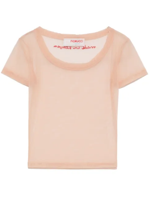 Fiorucci tulle crop top