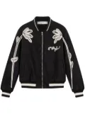 ROUGH. Floral Varsity jacket - Black