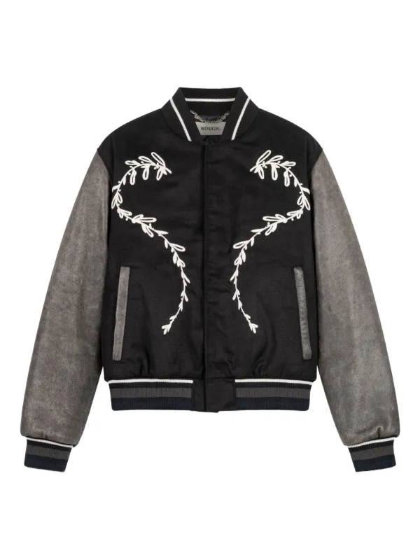 ROUGH. Vintage Varsity Jacket | Black | FARFETCH ZA