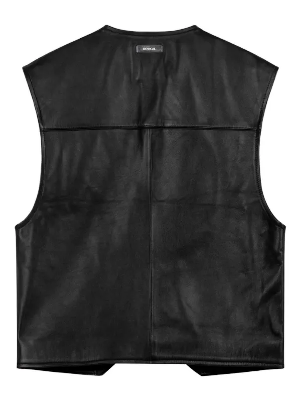 ROUGH. Leather Vest | Black | FARFETCH CA