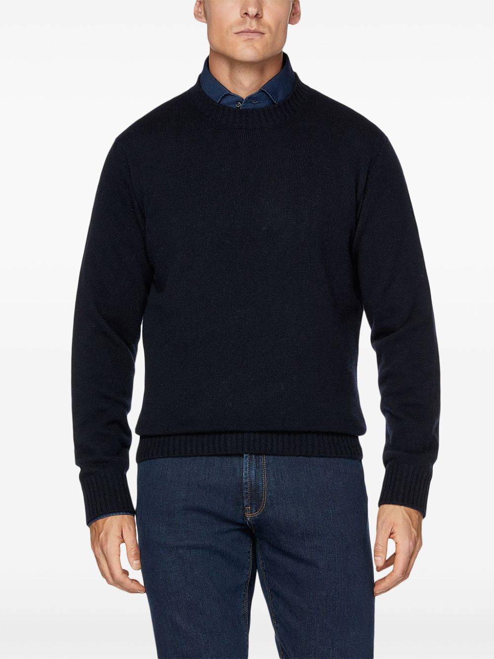 Boggi Milano crew-neck sweater - Blauw