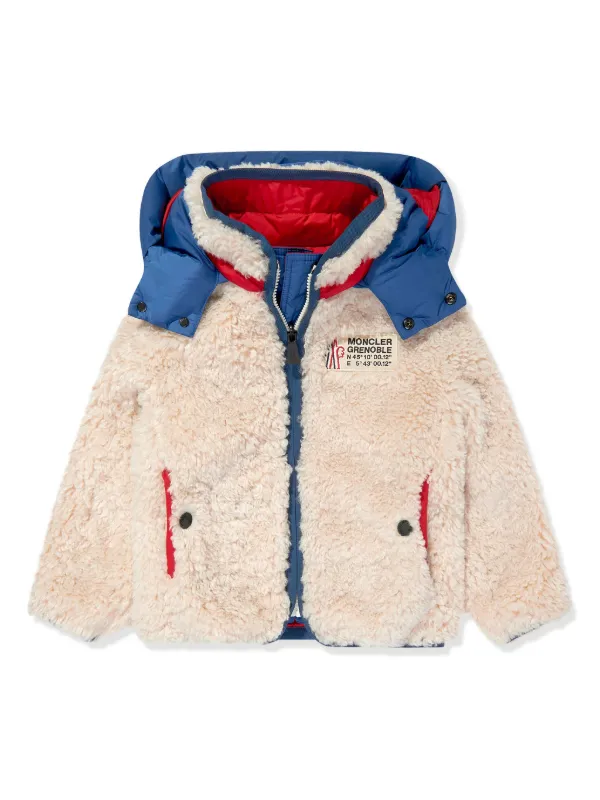 Moncler Enfant リバーシブル テディ フーデッドジャケット