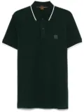 BOSS logo-patch polo shirt - Green