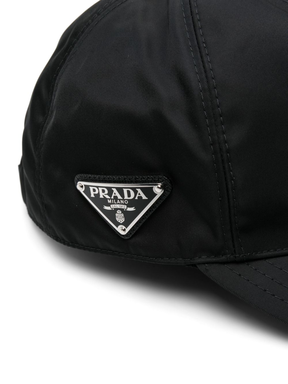 Prada Pre-Owned Honkbalpet met logo - Zwart