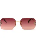 Bvlgari square-frame sunglasses - Gold