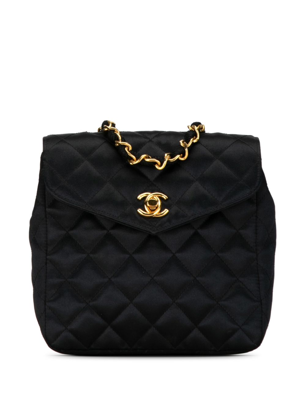 CHANEL 1986-1988 CC Quilted Satin crossbody bag Women