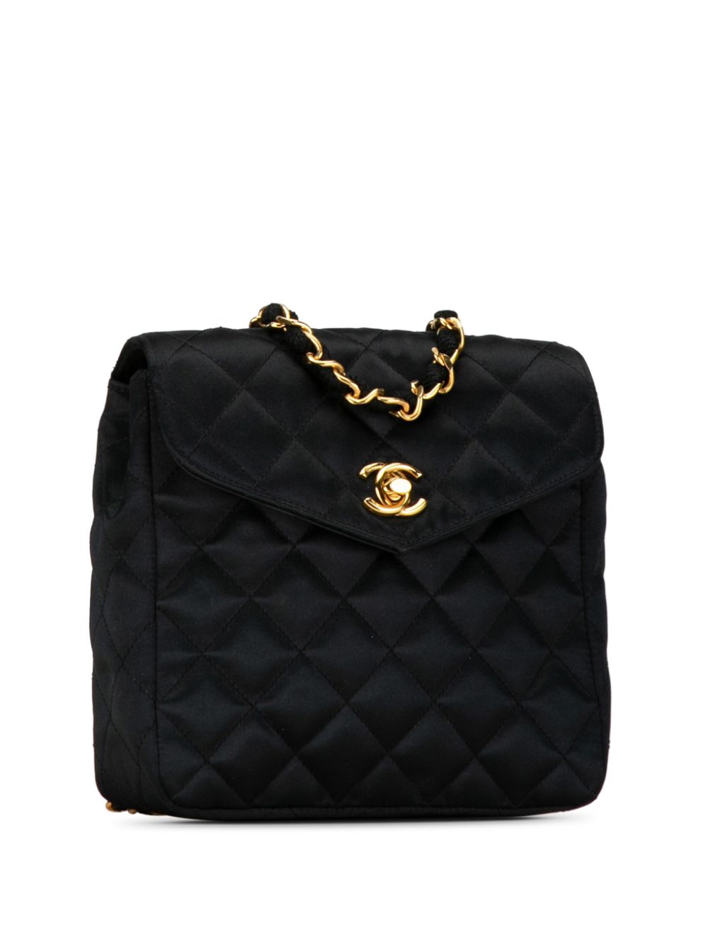 Cheap HOT SALE CHANEL 1986-1988 CC Quilted Satin crossbody bag Women