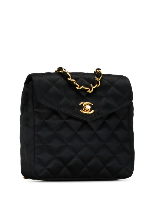 CHANEL Pre-Owned 1986-1988 ココマーク キルティング サテン