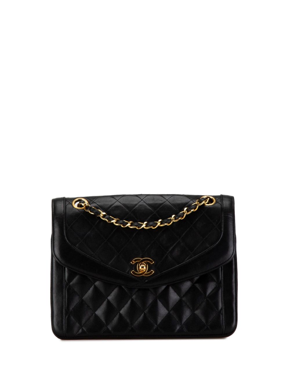 Cheap HOT SALE CHANEL 1989-1991 CC Quilted Lambskin Single Flap shoulder bag Women