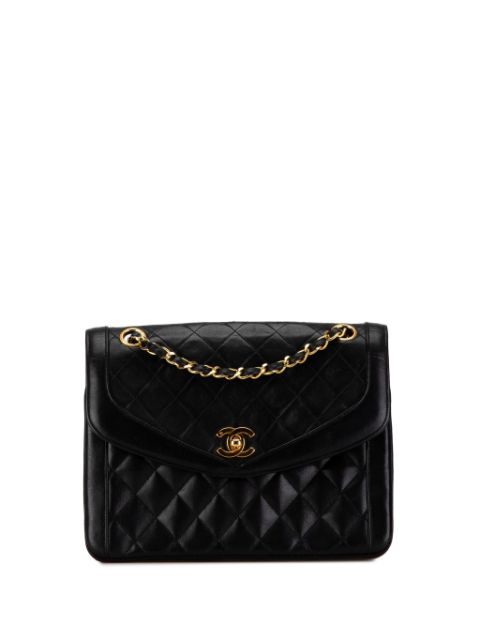 Cheap HOT SALE CHANEL 1989-1991 CC Quilted Lambskin Single Flap shoulder bag Women