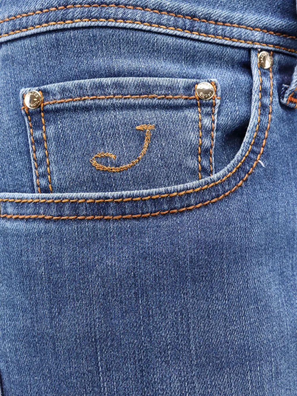 Jacob Cohën Jeans met logopatch Blauw