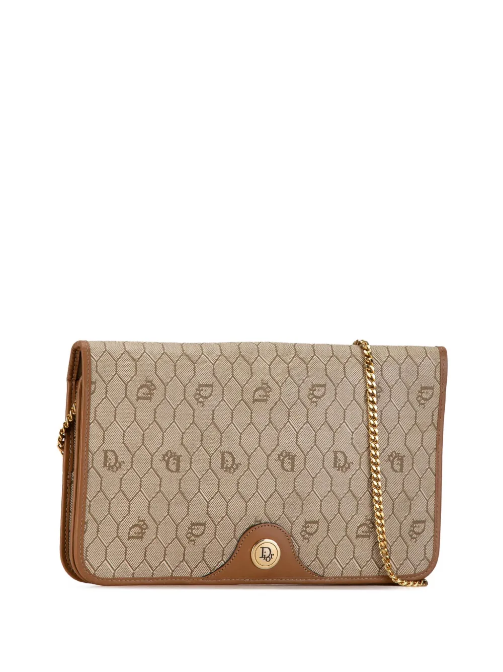 Christian Dior Pre-Owned 20th Century Honeycomb Chain crossbody bag - Bruin