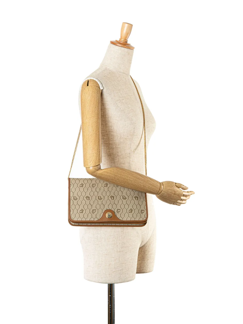 Christian Dior Pre Owned 20th Century Honeycomb Chain Crossbody Bag Braun FARFETCH DE