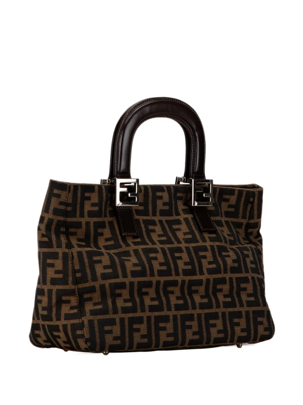 Fendi Pre-Owned 2000-2010 Zucca Canvas Twins tote bag - Bruin