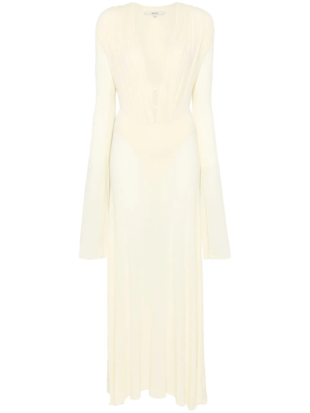 MANURI fine-knitted maxi dress | Yellow | Image 1