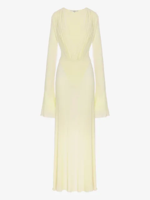 MANURÍ Suki long-sleeve draped dress