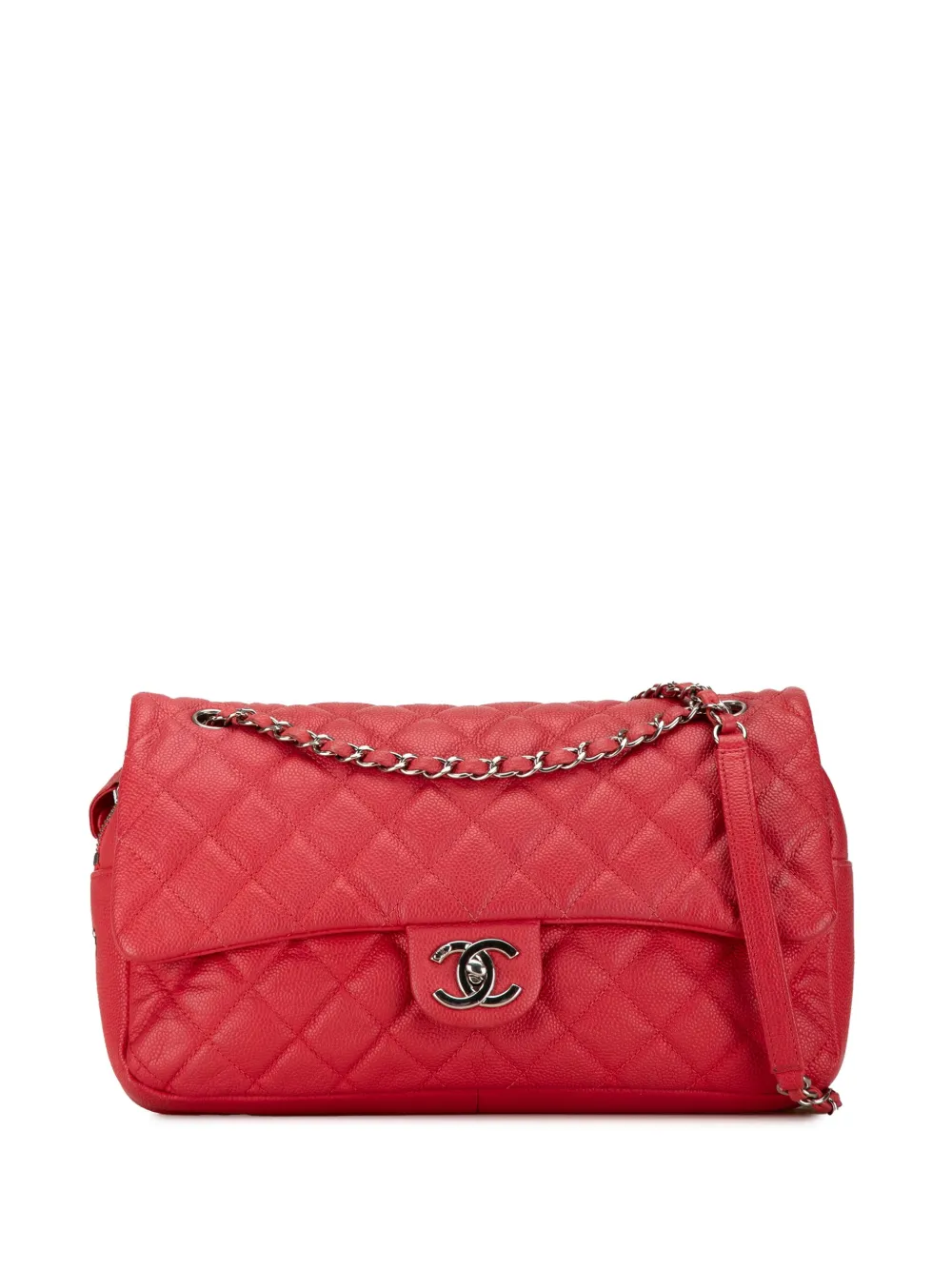 CHANEL Pre-Owned 2014-2015 Jumbo Caviar Easy Flap shoulder bag | Red | Image 1